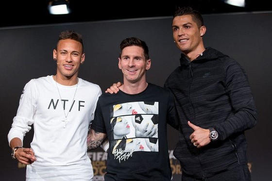 Neymar, Messi và Ronaldo. 