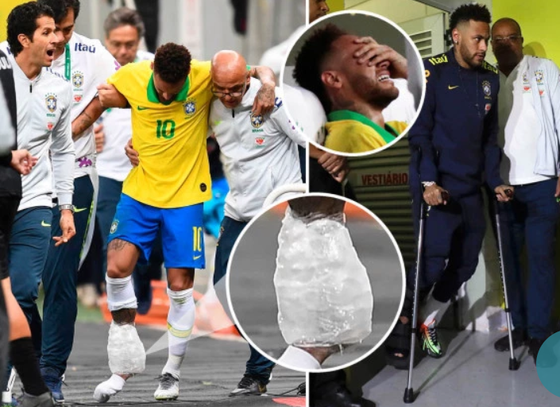 Neymar rơi nước mắt vì chấn thương