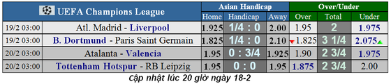 Lịch thi đấu Champions League ngày 19-2: Tottenham chống Leipzig, Atalanta trổ tài (Mới cập nhật) ảnh 1