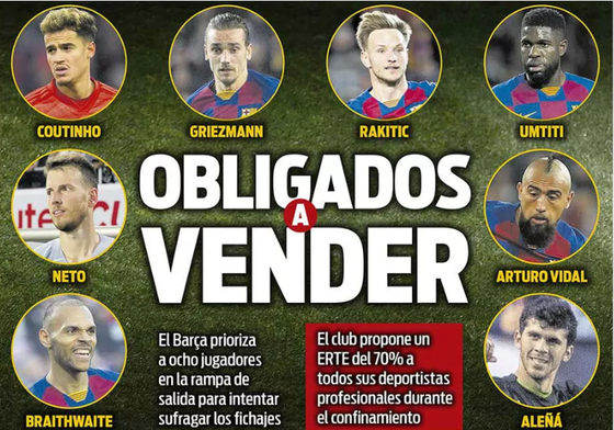 Các ngôi sao từ chối giảm 70% lương, Barca đòi thanh lý môn hộ: Bán 8 cầu thủ trong mùa hè ảnh 1