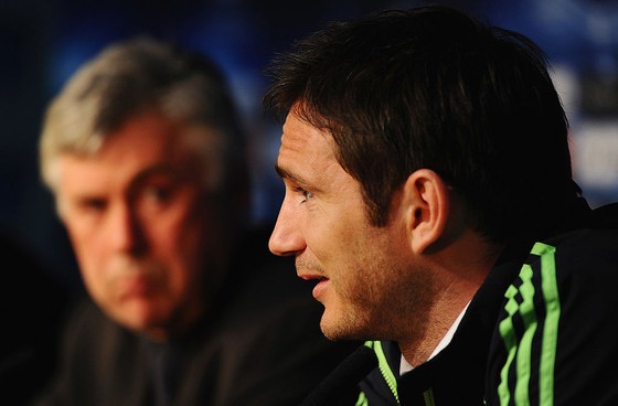 Frank Lampard và ông thầy cũ Carlo Ancelotti