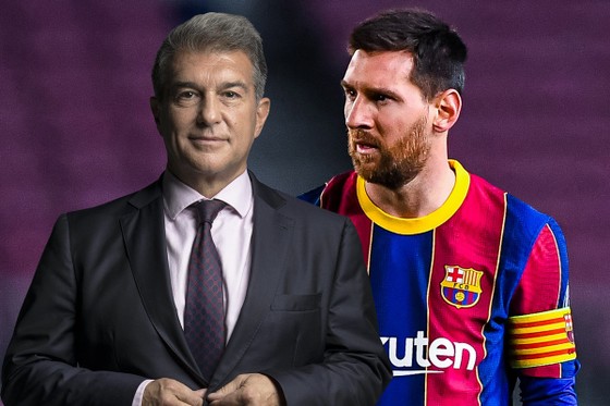 Chủ tịch Laporta nỗ lực thuyết phục Messi ở lại