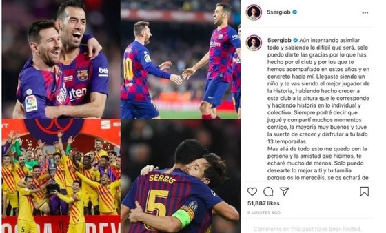Sergio Busquets viết lời chia tay người bạn thâm niên Leo Messi ảnh 1