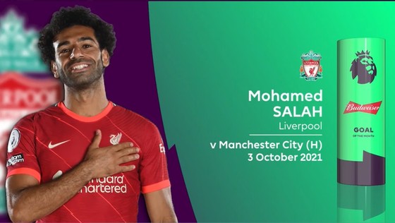 Salah thắng cú đúp Premier League tháng 10: Cầu thủ xuất sắc nhất và bàn thắng đẹp nhất