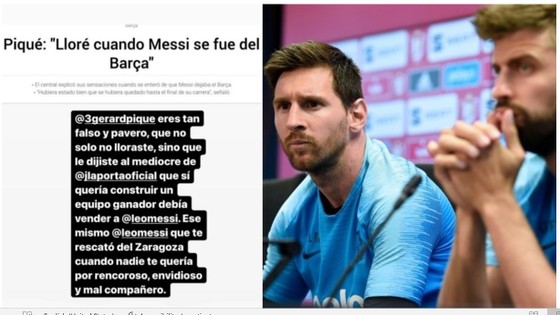 Cú sốc ở Barcelona: Chính Gerard Pique xúi Chủ tịch Laporta bán Messi! ảnh 1