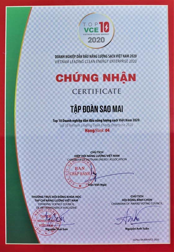 Sao Mai Group top 10 doanh nghiệp dẫn đầu năng lượng sạch Việt Nam ảnh 2
