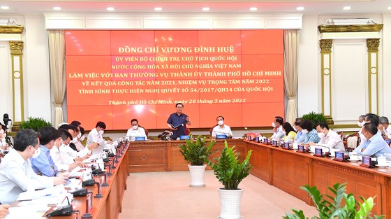 TPHCM kiến nghị 5 nội dung lớn tại buổi làm việc với Chủ tịch Quốc hội Vương Đình Huệ ảnh 1