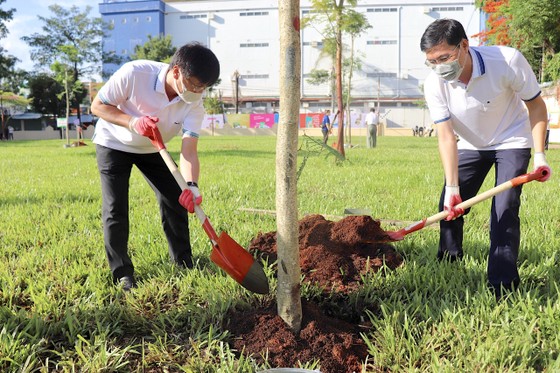 Ứng cử viên ĐBQH và HĐND TPHCM tại Bình Tân trồng cây nhớ ơn Bác Hồ ảnh 1