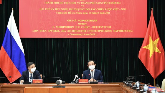 Bí thư Thành ủy TPHCM Nguyễn Văn Nên họp trực tuyến với Thống đốc thành phố Saint Petersburg ảnh 3