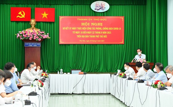 Bí thư Thành ủy TPHCM Nguyễn Văn Nên: TP Thủ Đức cơ bản kiểm soát được dịch bệnh ảnh 1