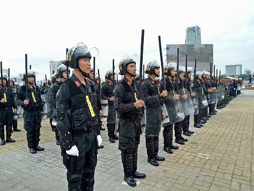 Cảnh sát cơ động trực 100% quân số trong thời gian diễn ra Hội nghị thượng đỉnh Mỹ - Triều ảnh 1