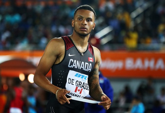 Điền kinh: De Grasse muốn phá kỷ lục 100m của Canada
