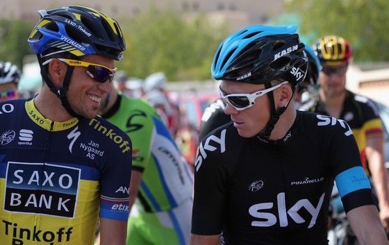 Từng đối địch trên đường đua, nhưng Contador (trái) vẫn rất thân thiết và đánh giá cao Froome