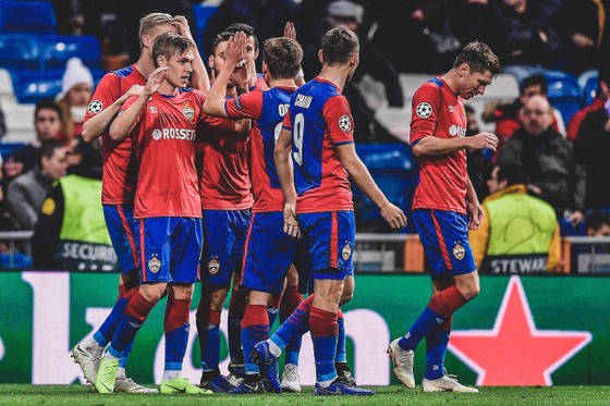 Niềm vui chiến thắng của các cầu thủ CSKA