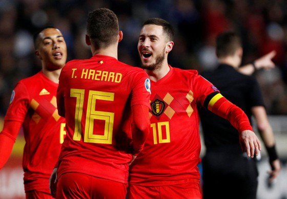 Eden Hazard: Ghi bàn thắng thứ 30 trong trận đấu thứ 100 cho tuyển Bỉ ảnh 1
