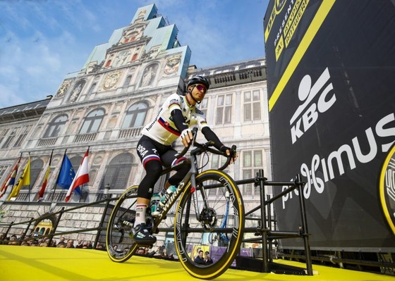 Peter Sagan ở buổi ra mắt Tour of Flanders 2019