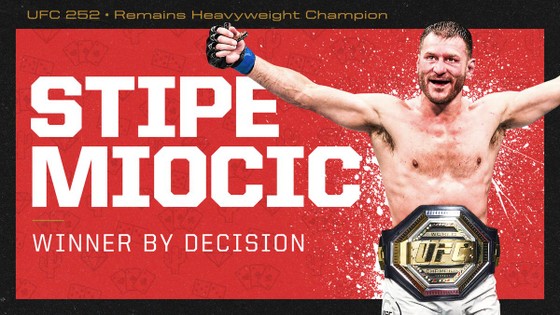 Miocic bảo vệ thành công đai vô địch hạng nặng của UFC