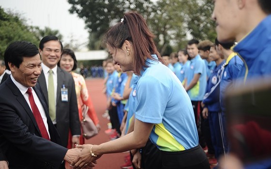 Bộ trưởng Nguyễn Ngọc Thiện đã thăm các VĐV chuẩn bị SEA Games 2017. Nguồn: tư liệu