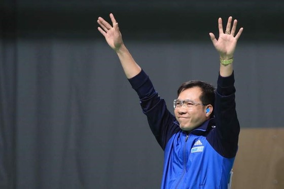 Xạ thủ Hoàng Xuân Vinh đang đứng thứ 2 thế giới nội dung 10m súng ngắn thể thao. Nguồn: IOC