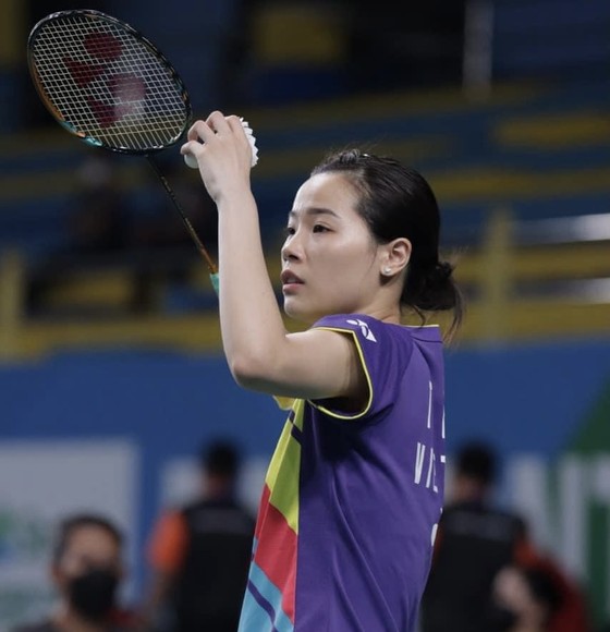 Nguyễn Thuỳ Linh đã có chiến thắng quan trọng ngay trận đầu giải tại Singapore. Ảnh: THUỲ LINH