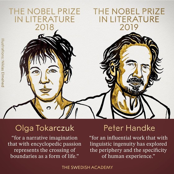 Giải Nobel Văn học 2018 và 2019 đã có chủ ảnh 1