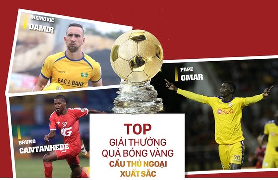 Tốp 3 giải thưởng cầu thủ nước ngoài xuất sắc 2019. Đồ họa: Hữu Vy
