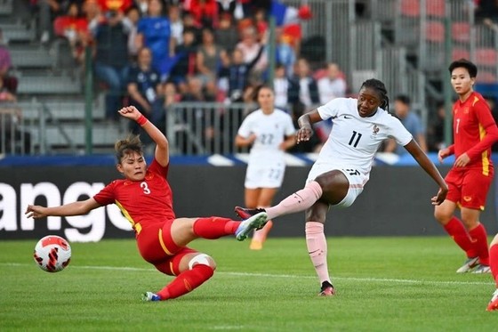 Đội tuyển Pháp sớm tạo cách biệt 6-0 chỉ sau hiệp đầu. Ảnh: FFF