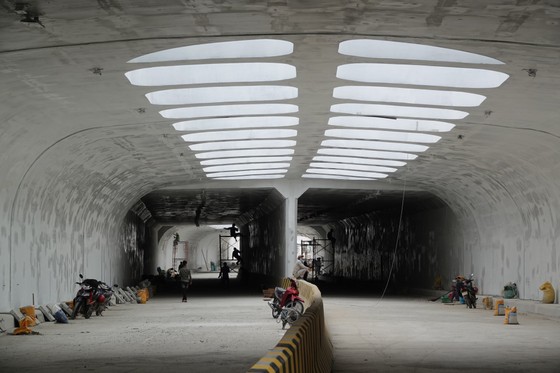 Cận cảnh tuyến hầm chui trục đường Trần Thị Lý - Duy Tân sắp hoàn thiện ảnh 6