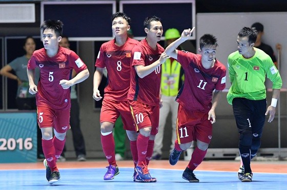 Đội tuyển futsal Việt Nam tại World Cup 2016. Ảnh: ANH TRẦN