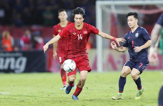 Tuấn Anh trong lần chạm trán với Thái Lan ở vòng loại World Cup 2022. Ảnh: DŨNG PHƯƠNG