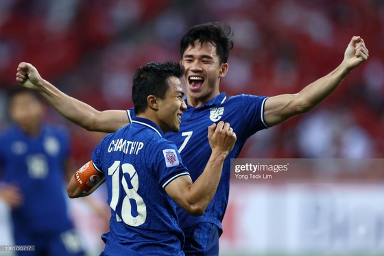 Thái Lan chưa nghĩ đến chuyện vô địch AFF Cup 2020 vì vẫn còn trận chung kết lượt về với Indonesia. Ảnh: GETTY