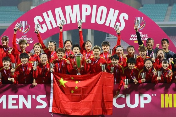 Bóng đá nữ Trung Quốc có lần thứ 9 vô địch Asian Cup. Ảnh: AFC