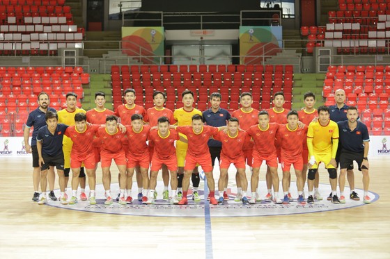 Đội tuyển futsal Việt Nam chốt danh sách chính thức 14 cầu thủ dự Giải futsal Đông Nam Á 2022. ẢNH: ANH TRẦN 