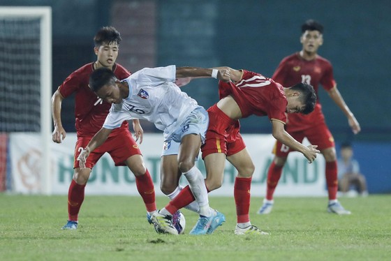 U17 Việt Nam hướng đến trận thắng thứ 2 ở vòng loại U17 châu Á 2023. ẢNH: MINH HOÀNG