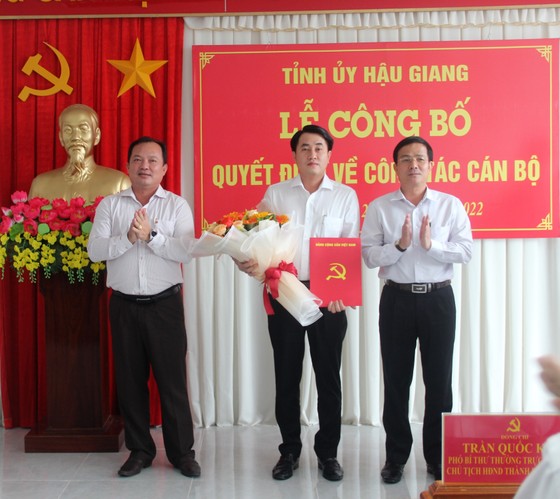 Ông Huỳnh Thanh Phong được điều động làm  Phó Bí thư Thành ủy Vị Thanh