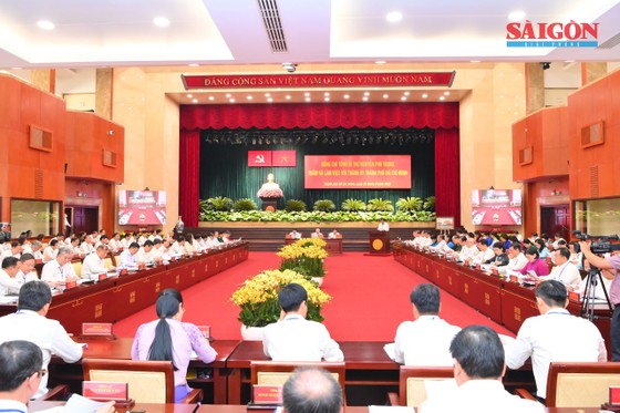 Tổng Bí thư Nguyễn Phú Trọng thăm và làm việc với Thành ủy TPHCM ảnh 6
