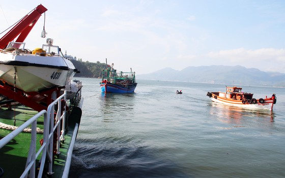 Cảnh sát biển cứu tàu bị nạn cùng 7 ngư dân Bình Định vào bờ an toàn ảnh 6