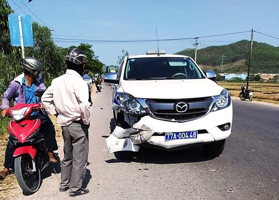 Xe của CSGT tỉnh Bình Định tông chết người trên QL19 ảnh 1