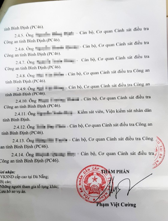 Vụ cựu cán bộ Cục Thuế Bình Định nhận hối lộ: Tòa phúc thẩm triệu tập bổ sung 10 điều tra viên ảnh 3
