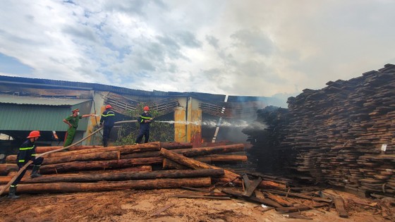 Cháy xưởng gỗ ở khu công nghiệp Phú Tài, Bình Định ảnh 15