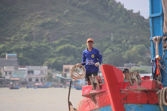 Ngư dân ùn ùn về cảng cá Quy Nhơn 'chạy bão' ảnh 3