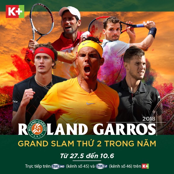 K+ phát sóng Roland Garros