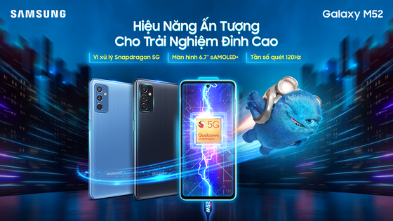 Samsung Galaxy M52 5G trình làng tại Việt Nam