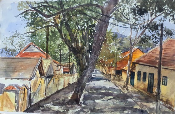 Côn Đảo thiêng liêng, sống động trong tranh màu nước ảnh 6