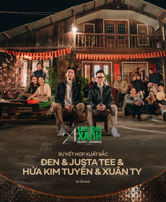Rapper ​Đen Vâu, Hứa Kim Tuyền 'bội thu' Giải thưởng Làn Sóng Xanh 2021 ảnh 8