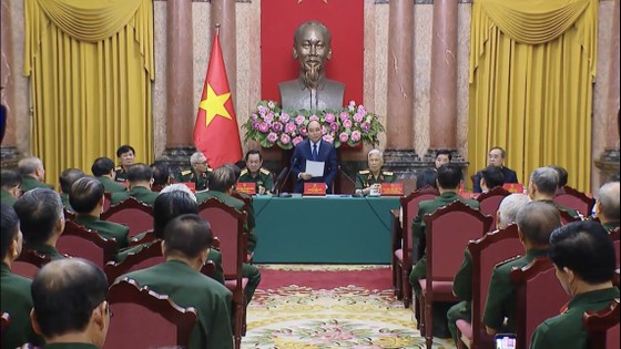 Chủ tịch nước Nguyễn Xuân Phúc tiếp đại biểu cựu chiến binh Mặt trận Vị Xuyên - Hà Tuyên ảnh 2