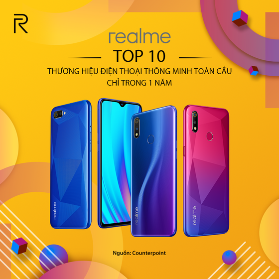 Realme xuất hiện trong Top 10 thương hiệu điện thoại di động thông minh ảnh 2