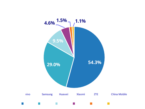 Vivo chiếm hơn 50% thị phần điện thoại 5G bán ra ảnh 1