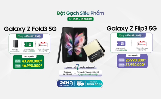 Đặt Galaxy Z Fold3 và Z Flip3 hôm nay, nhận ngay bộ quà đến 7 triệu đồng tại Di Động Việt ảnh 1