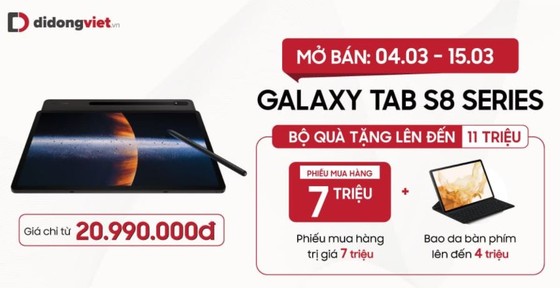 Mua Galaxy Tab S8 series nhận ngay bộ quà tặng khủng trị giá đến 11 triệu đồng ảnh 2